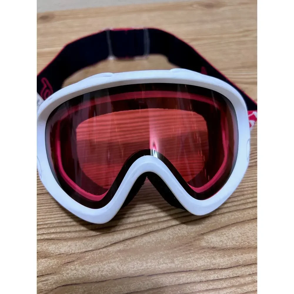 Bollé Ski Snowboard Goggles Red/Green Straps Tinted Dual Lens Adult Unisex (2)